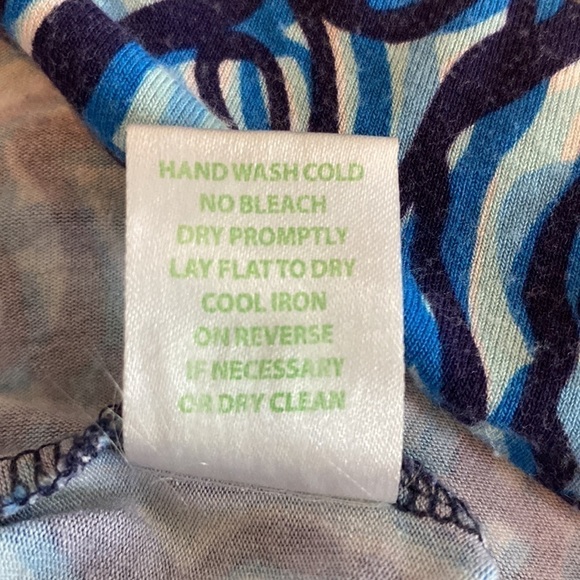 Lilly Pulitzer dress size small on off shoulder blue and black - Picture 8 of 10